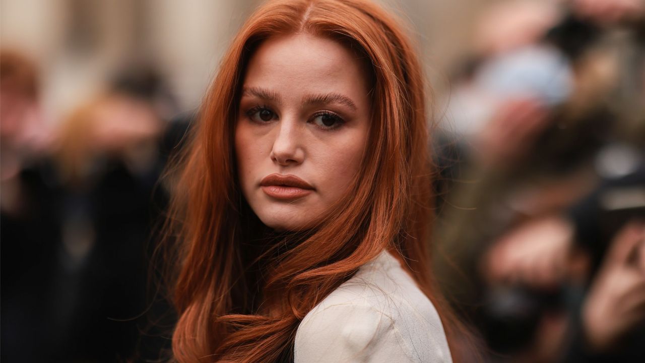 Madalane Petsch with copper red hair