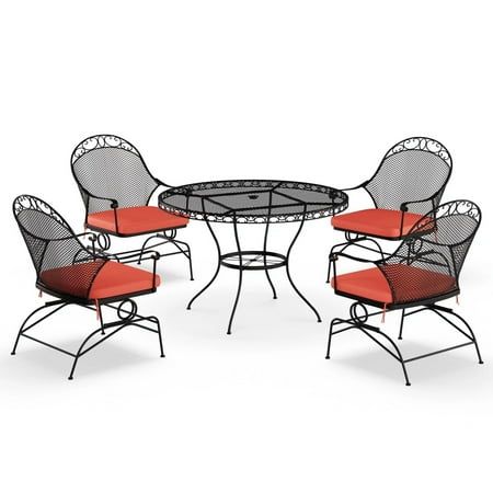 Clayton Court 5-Piece Classic Steel Assembled Dining Furniture Set
