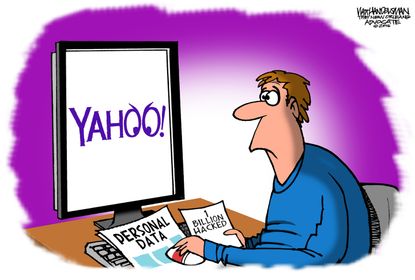 Editorial cartoon U.S. Yahoo breach