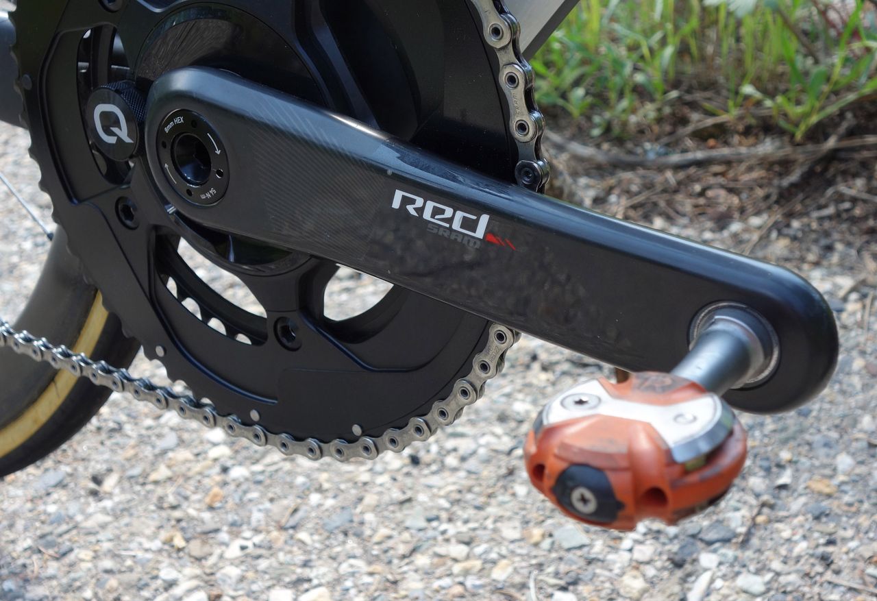 Being an uphill time trial, Kuss stayed with his standard Speedplay Zero pedals rather than switching to the single-sided Zero Aero he uses on flatter time trials.