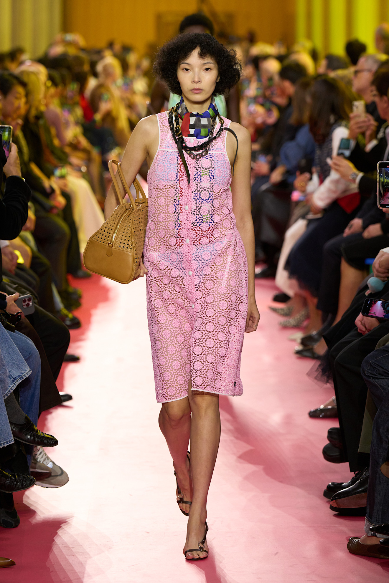 models on the Miu Miu Spring 2026 runway