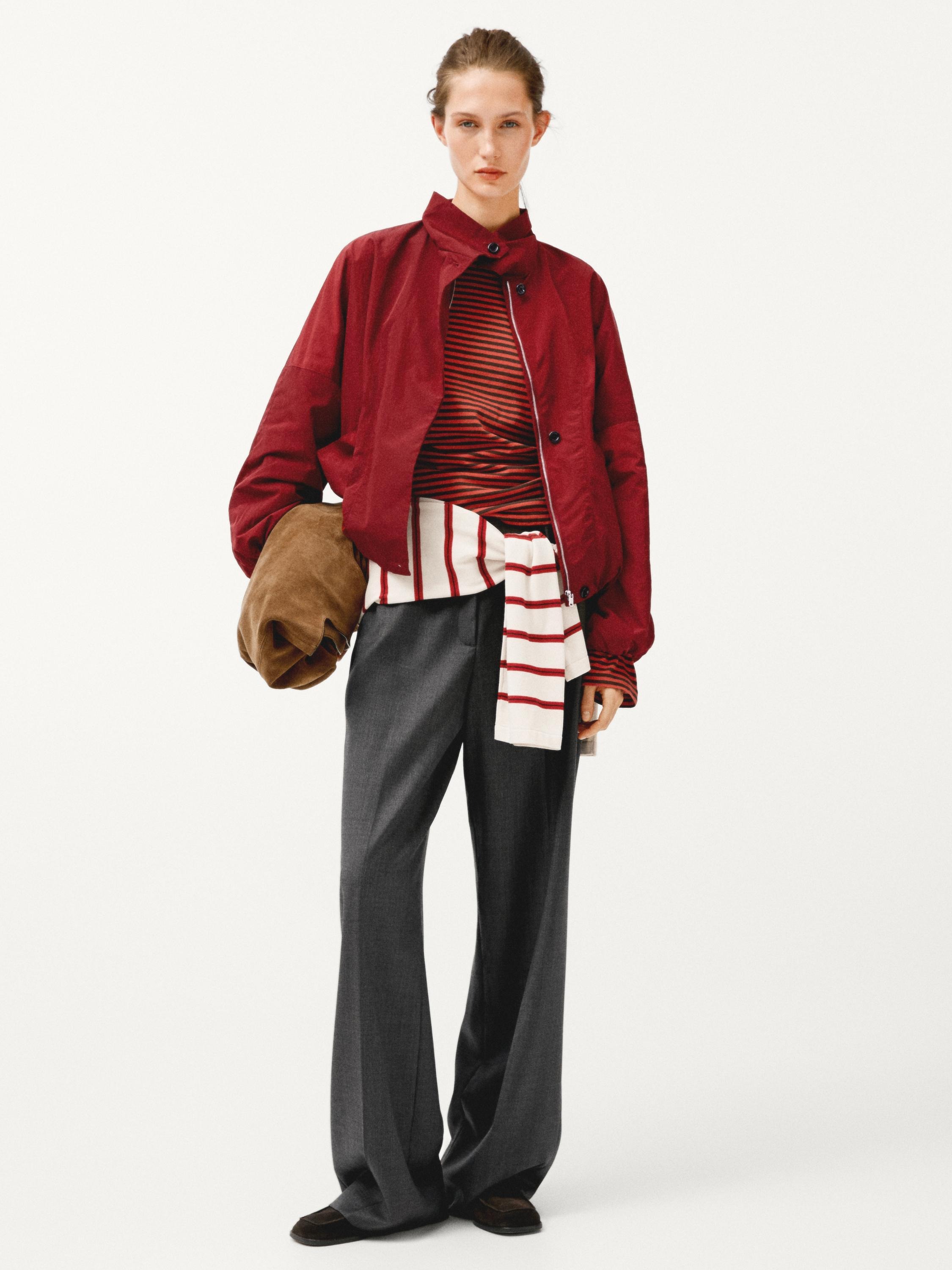 Massimo Dutti, High Neck Bomber Puff Jacket