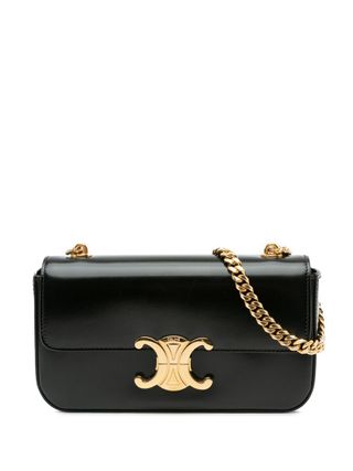 2023 Shiny Calfskin Triomphe Claude Chain Shoulder Bag