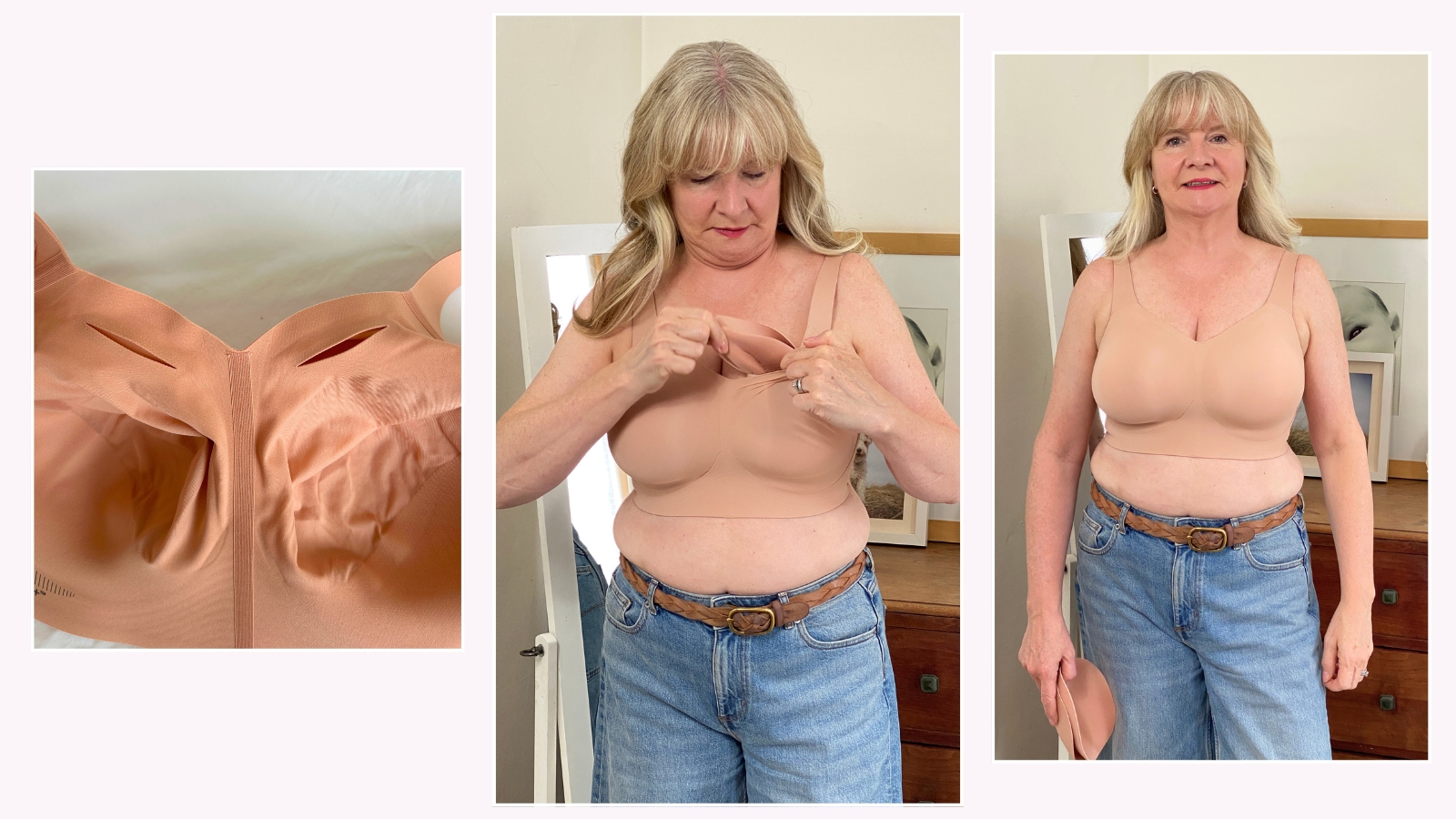 Julie Player wearing Evelyn &amp;amp; Bobbie Busty bra without the cups
