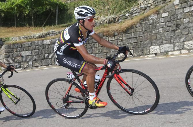 Darwin Atapuma (Colombia) en route to a second place result on the Tour of Poland's opening stage