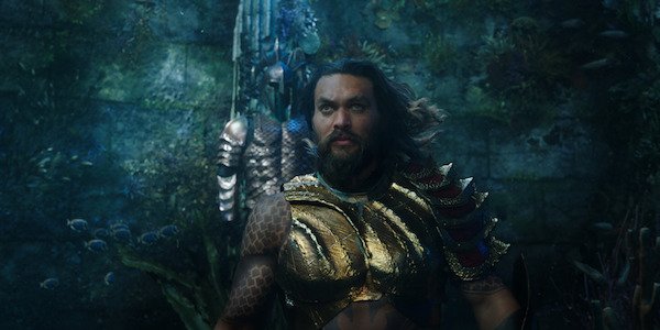 Jason Momoa underwater in Aquaman