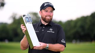 Shane Lowry with the trophy after his 2022 BMW PGA Championship win