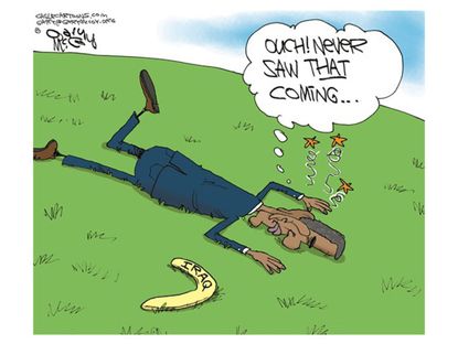 Obama cartoon Iraq war