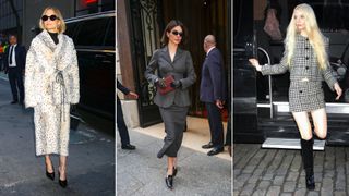 Nicole Richie; Kendall Jenner; and Anya-Taylor Joy in Skirt Suits in New York and Paris