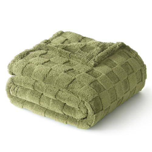 Exclusivo Mezcla 3D Checkered Fleece Throw Blanket