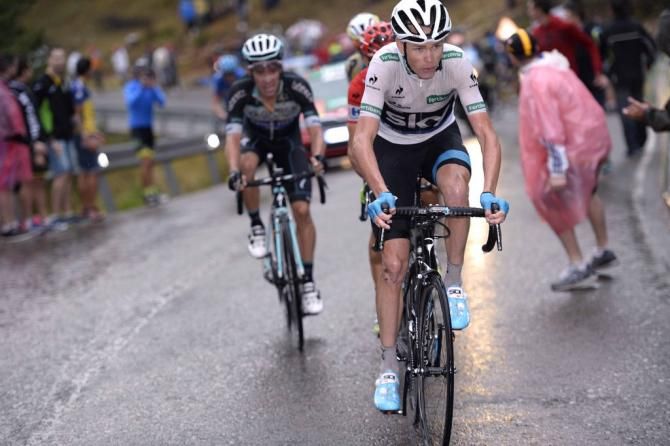Chris Froome (Team Sky) in the most combative jersey