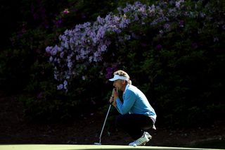 Rod Stewart lines up another putt