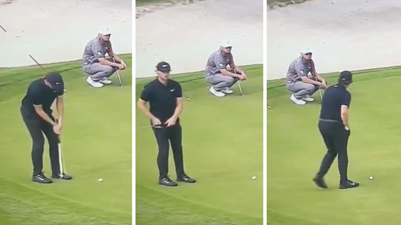 Screenshot of bizarre Thomas Pieters video incident