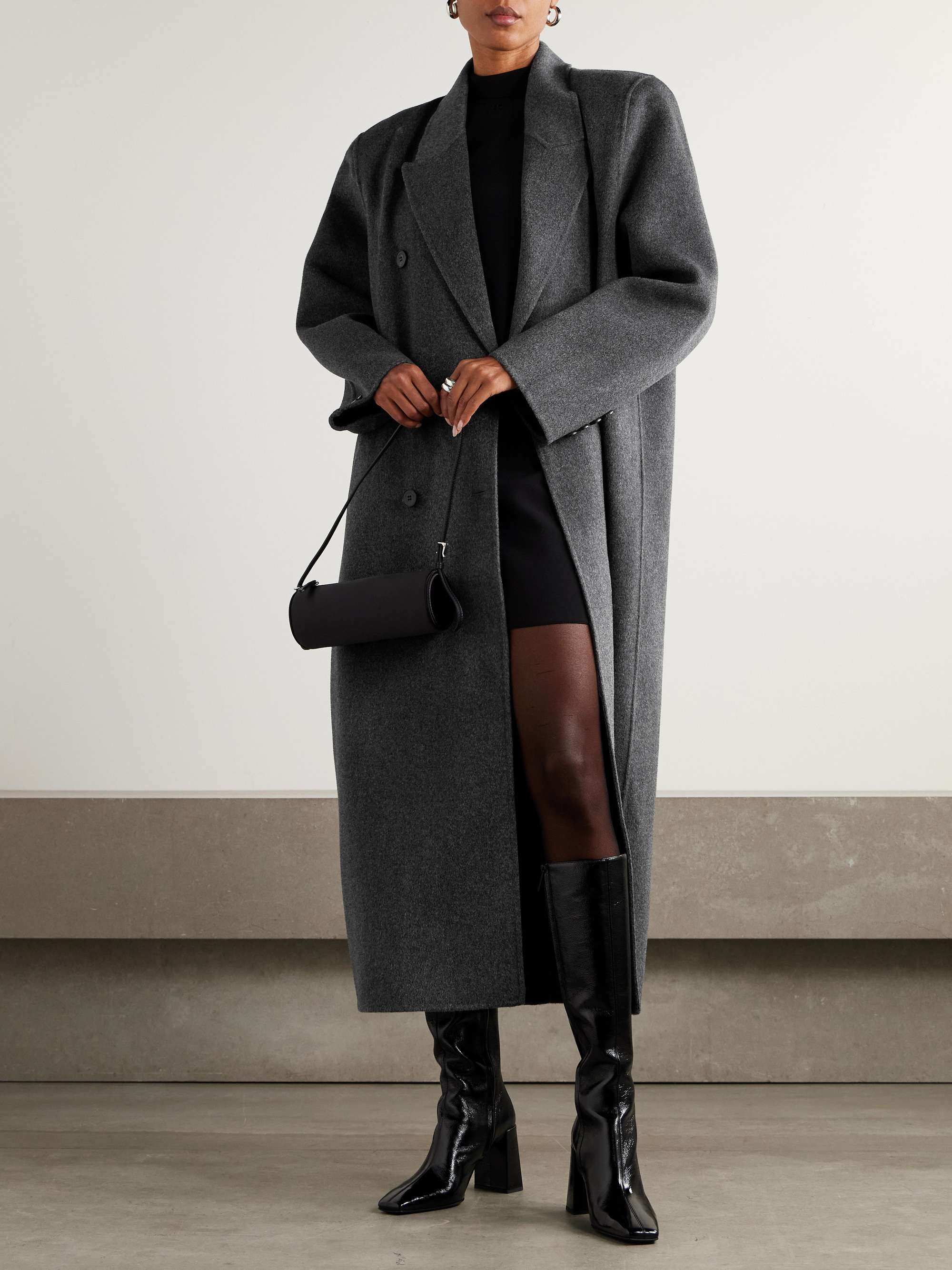 Gaia Double-Breasted Wool-Blend Coat