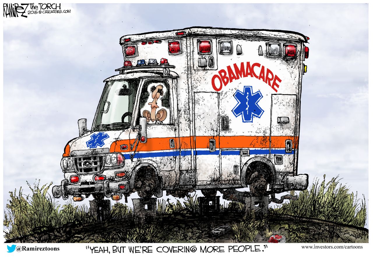 Obama cartoon ObamaCare U.S.