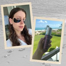 Jamie Schneider testing 111Skin's new SPF 50