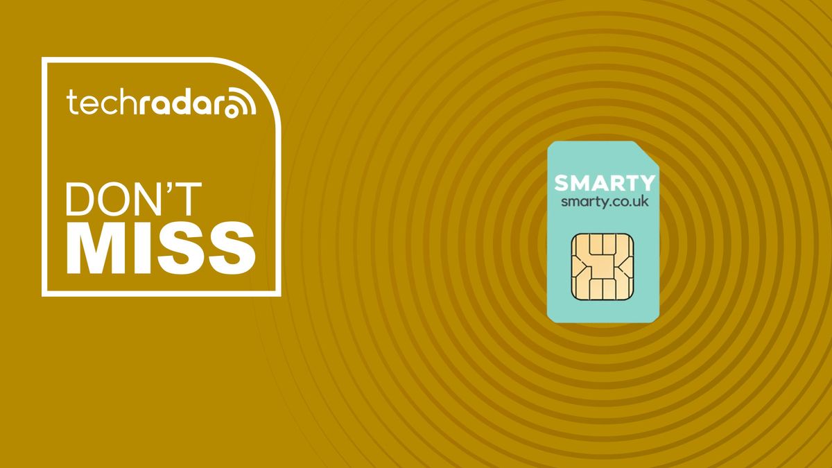 A Smarty SIM card on a yellow background next to text saying Don&#039;t Miss.