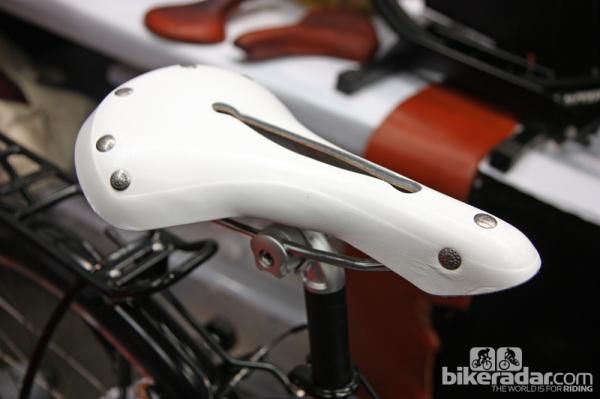Rivet offers its saddles in either black, brown, or white.
