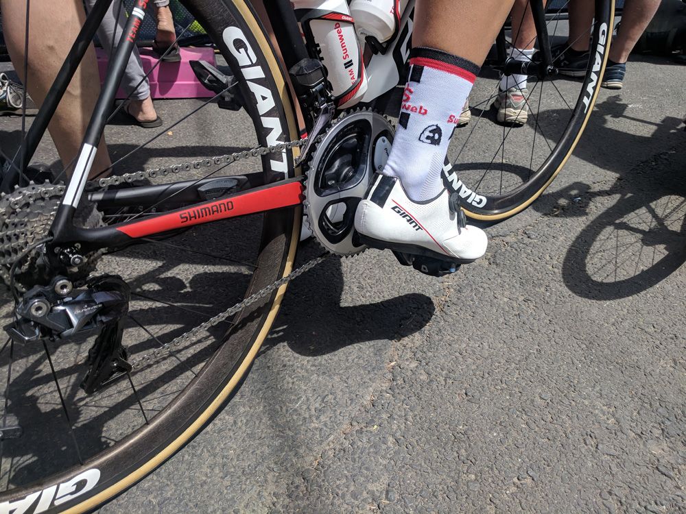A closer look at Team Sunweb new Giant shoes worn by Michael Storer