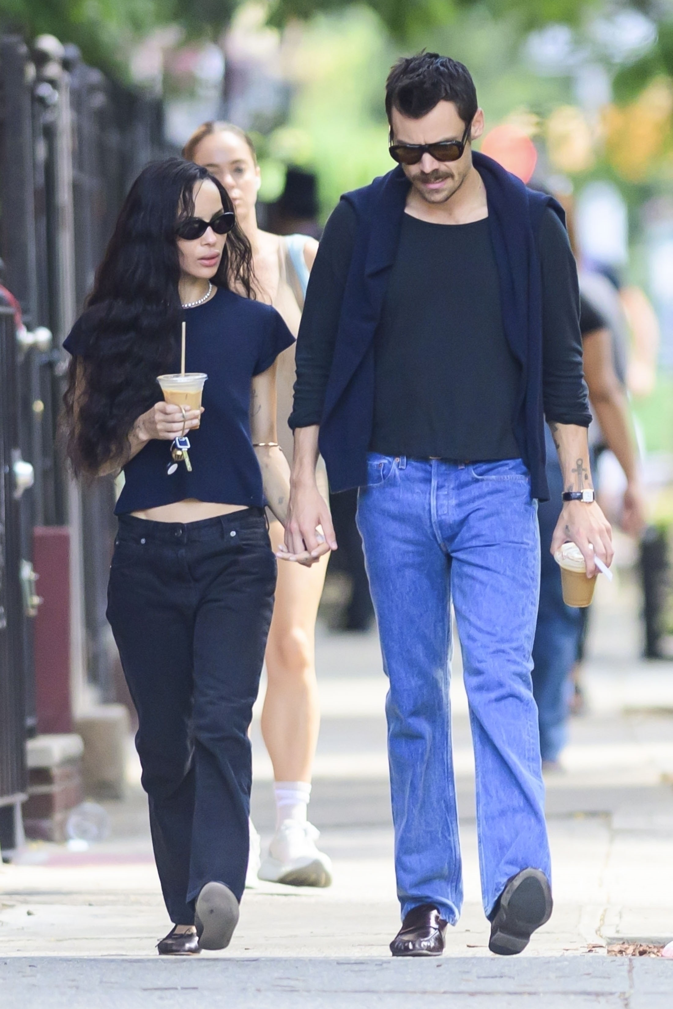 Zo&amp;euml; Kravitz was spotted with Harry Styles again&amp;mdash;this time in matching T-shirts and jeans