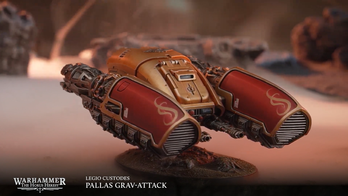 Custodes miniatures against a misty battlefield