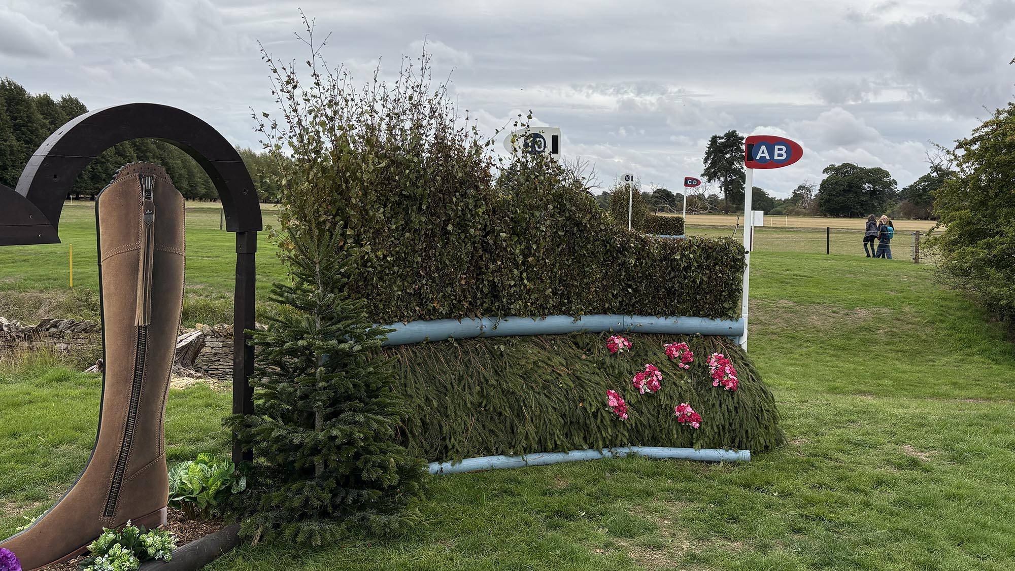 Narrow brush fence on the Burghley cross-country course 2026