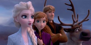 Elsa, Anna and company looking out at the journey that lies ahead