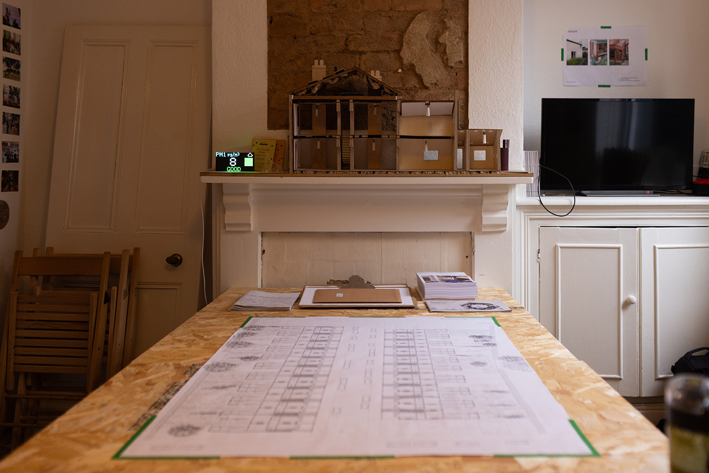 Retrofit House in Birmingham, interiors of home showcasing biomaterials that can be used in home repairs