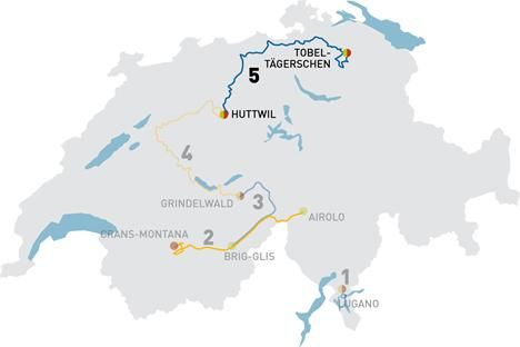 Tour de Suisse - Stage 5 Map