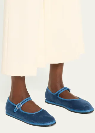 ViBi Velvet Mary Jane Ballerina Flats