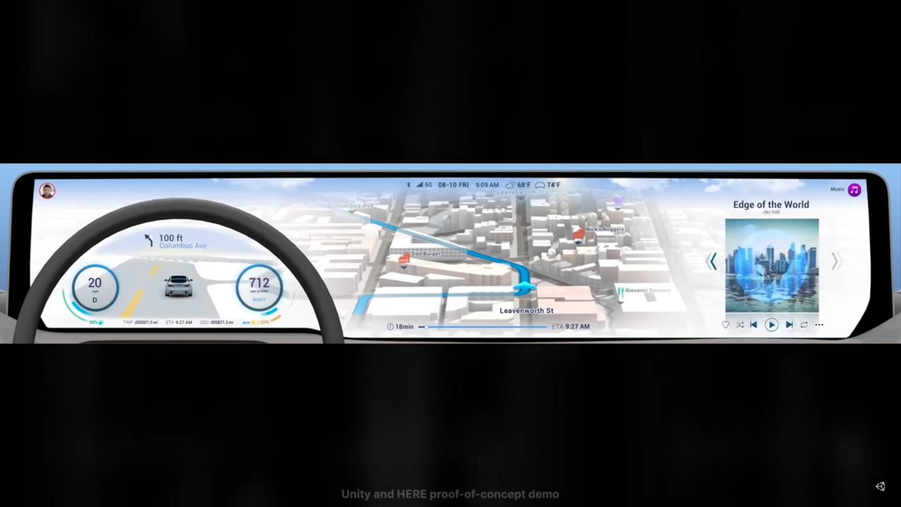 HERE / Unity sat nav concept