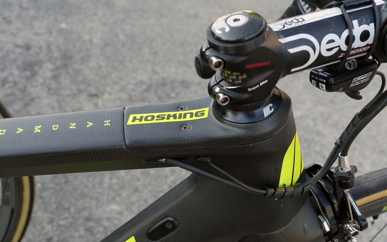 Hosking's name adorns the plate at the head of the top tube