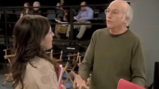 Larry David arguing with Julia Louis-Dreyfus in Curb Your Enthusiasm