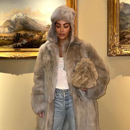 Kim Kardashian fur
