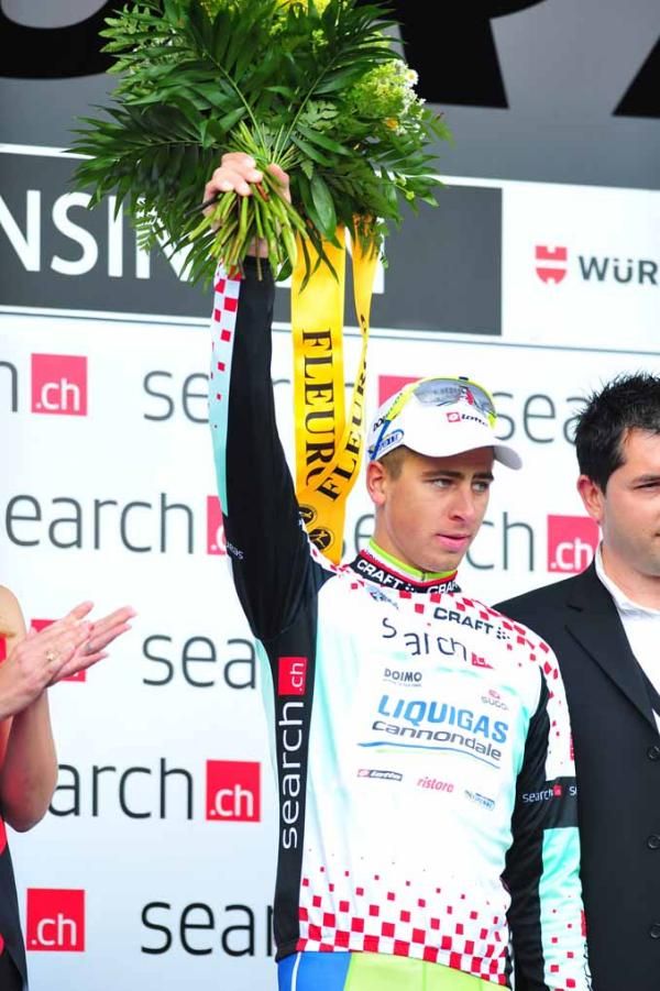 Peter Sagan (Liquigas-Cannondale) leads the points competition.