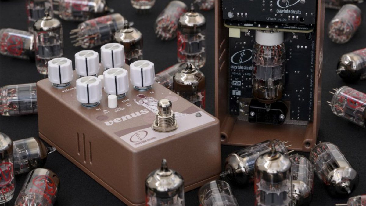 Crazy Tube Circuits Venus: the new overdrive pedal from the Greek stompbox brand features an actual tube under the hood, and it has a lot of tone-shaping features.