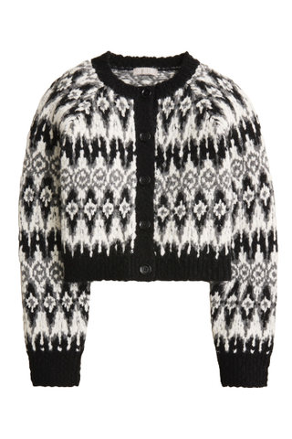 J.Crew Cropped Fair Isle Cardigan Sweater (Was $168) 