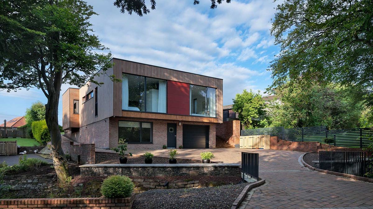 exterior of a modern two-storey self-build home