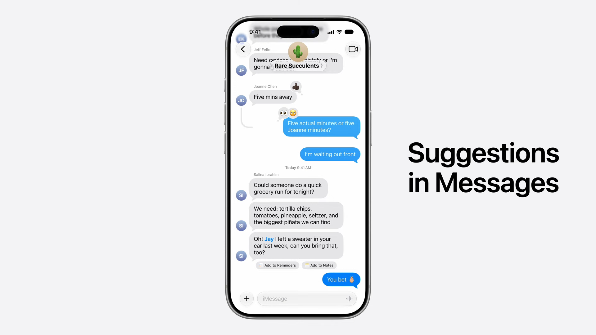 Suggestions in Messages