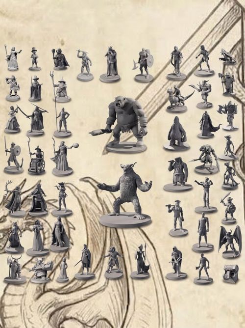50 Unique Fantasy Tabletop RPG Figures