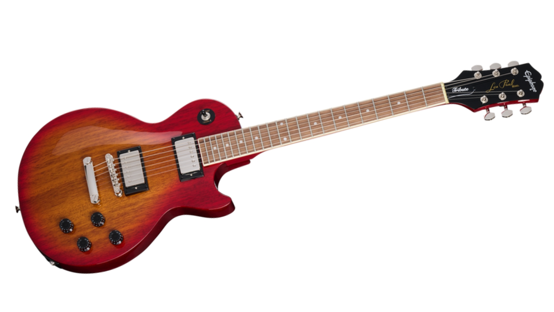 An Epiphone Les Paul Tribute electric guitar