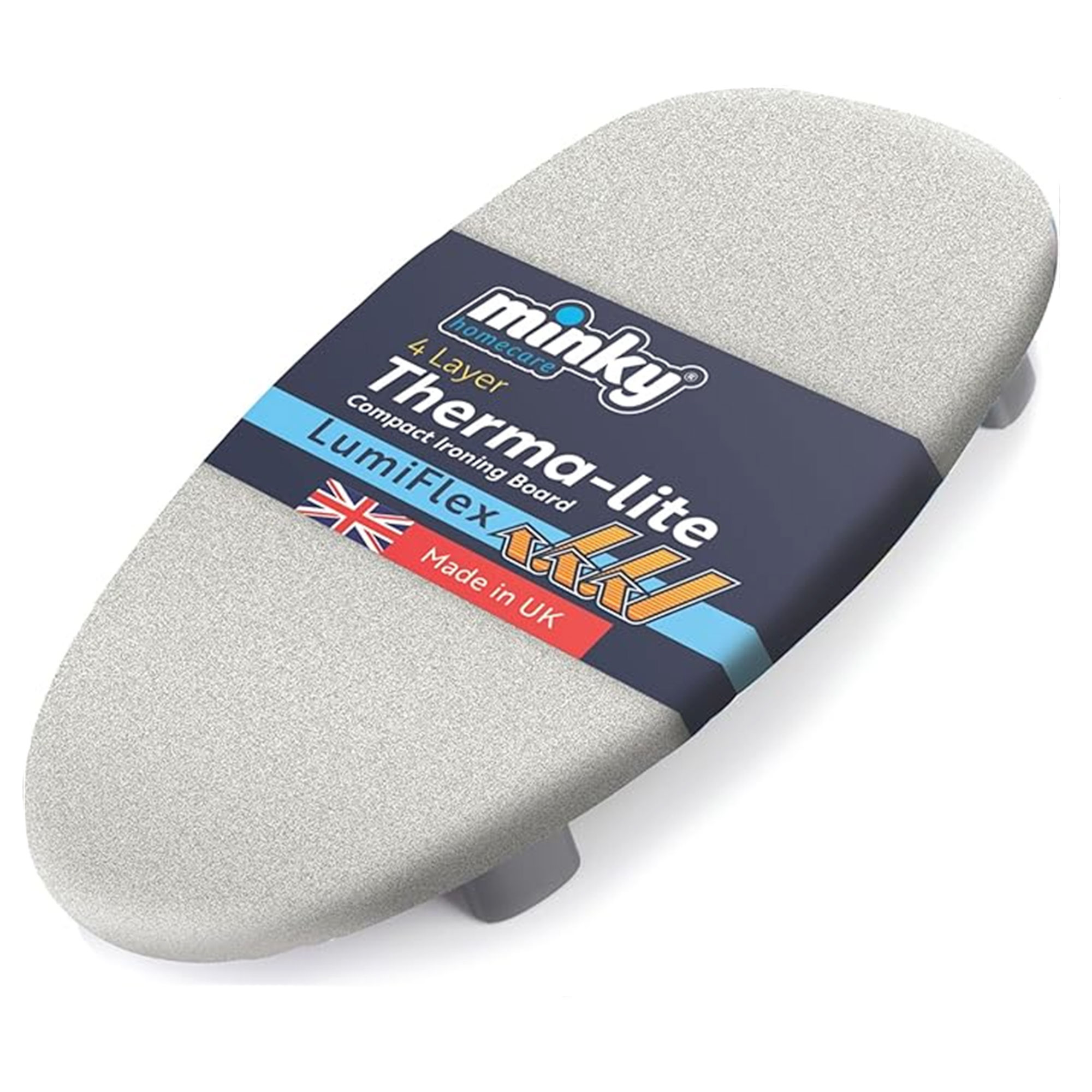 Minky Table Top Ironing Board, Therma-Lite Board, Lumiflex Cover, Compact Iron Table, Non-Slip Folding Legs, Lightweight, 70 X 34cm, Uk Manufactured