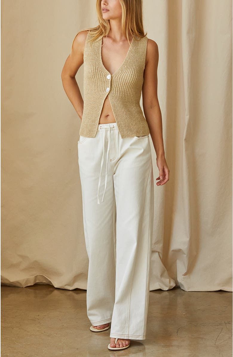 White Denim Pants