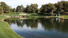 The 18th hole at Shadow Creek