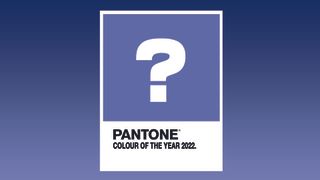 Pantone colour of the year frame on a gradient purple and blue background. 