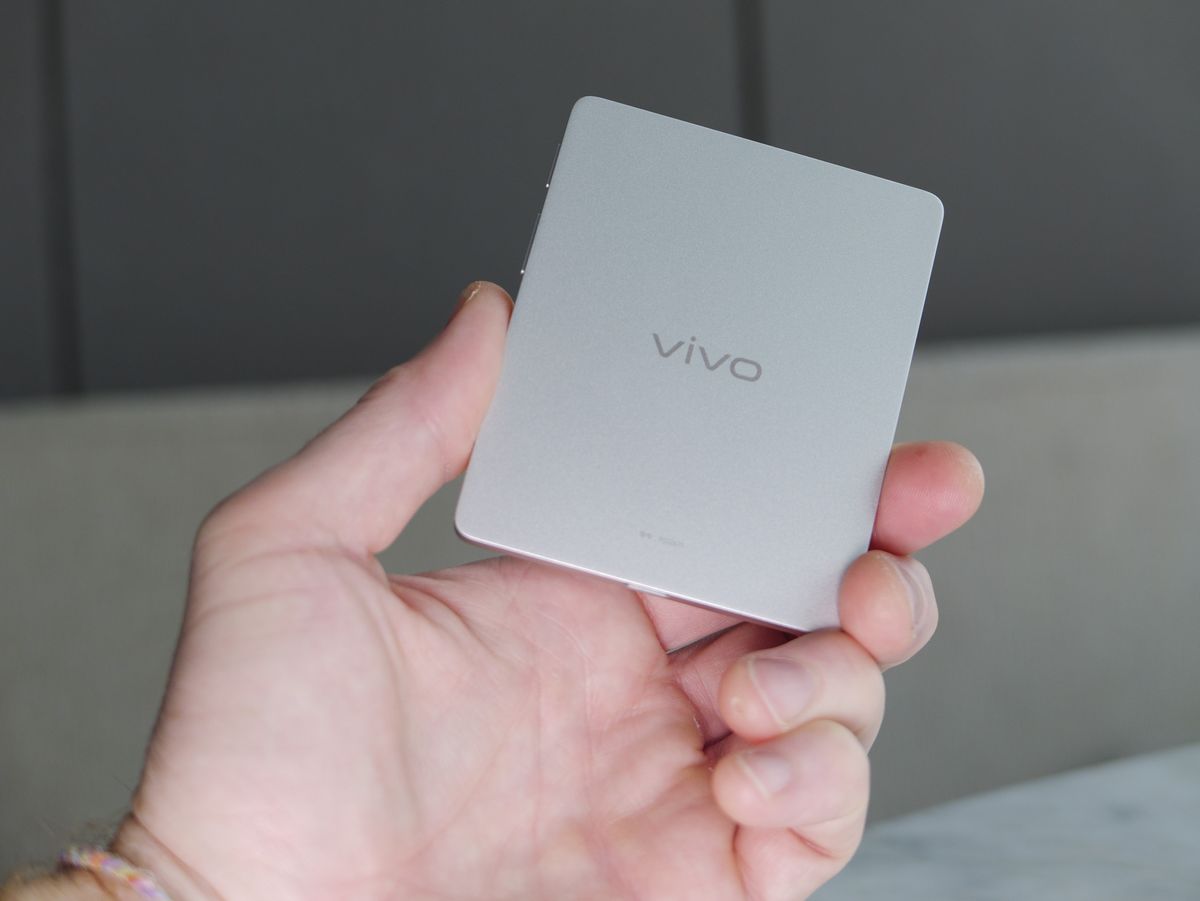 The Vivo selfie screen in user's hand