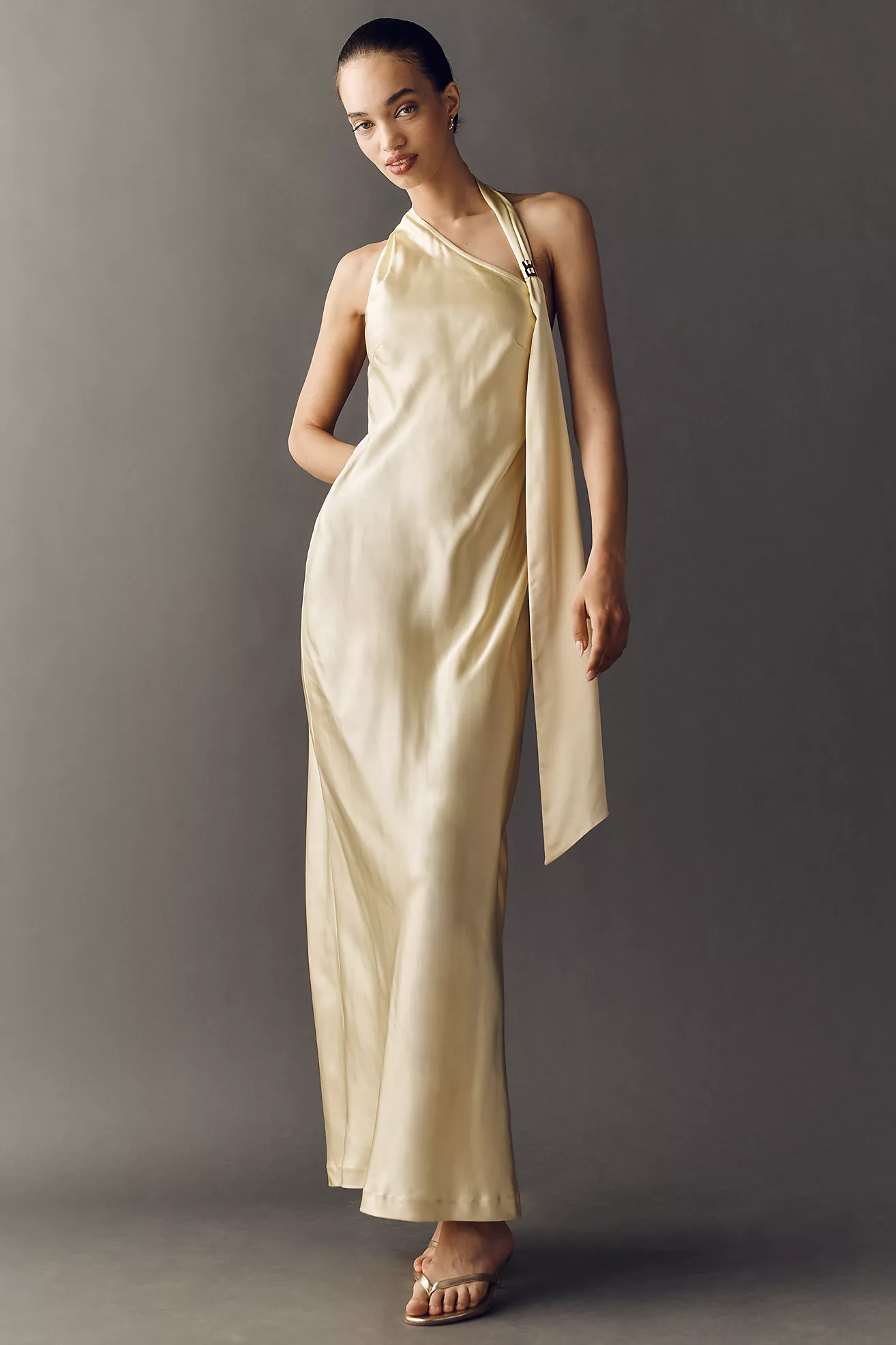 4th &amp;amp; Reckless Evani One-Shoulder Maxi Slip Dress