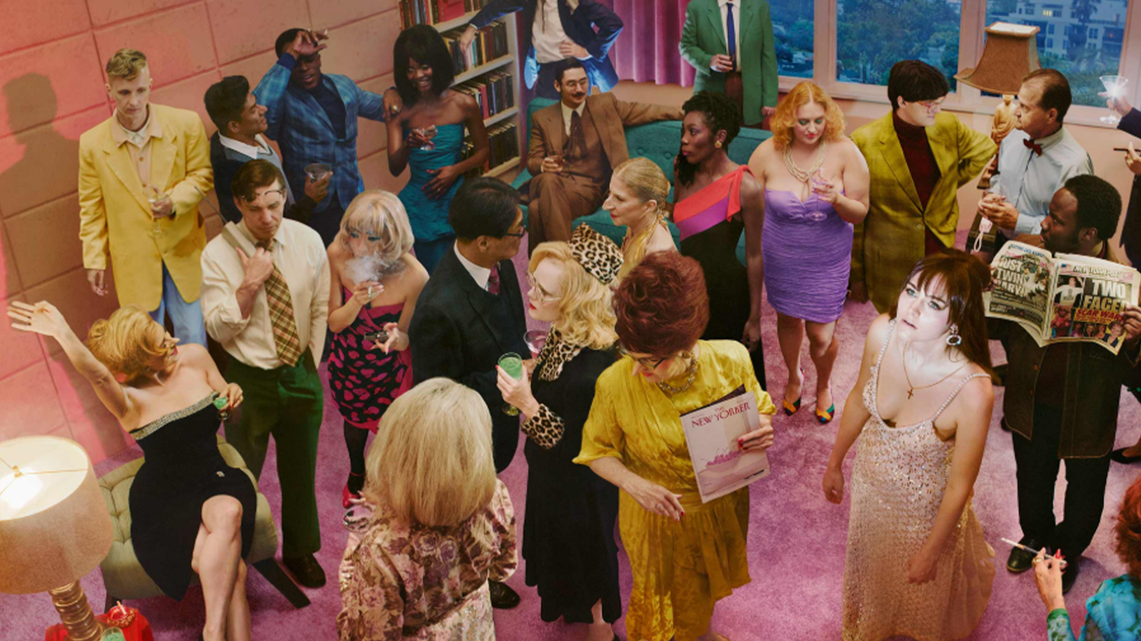 Crowded room of partygoers