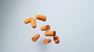 Orange foam earplugs
