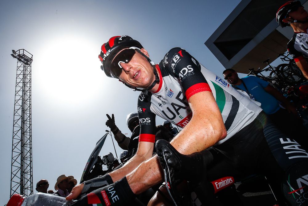 Dan Martin, winner on la Covatilla in 2011, prepares for the stage 9 start